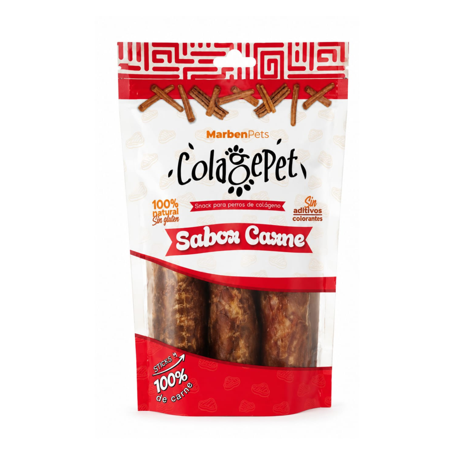 Snack Natural ColágenoPet para Perros sabor Carne 3 unid