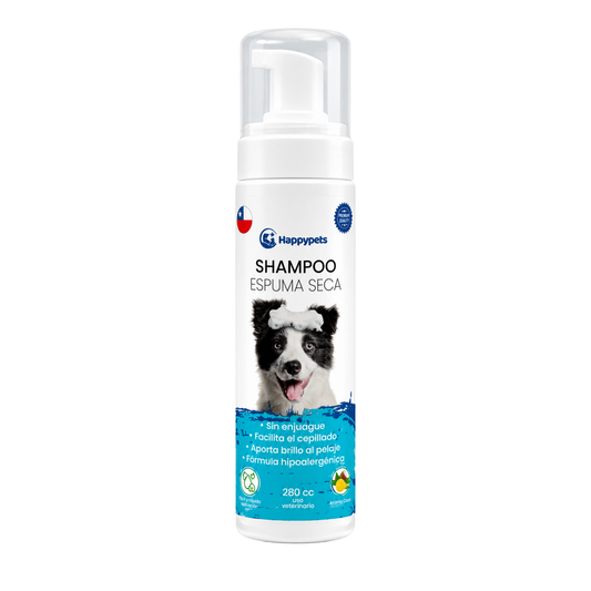 Shampoo Espuma Seca Happypets 280 cc