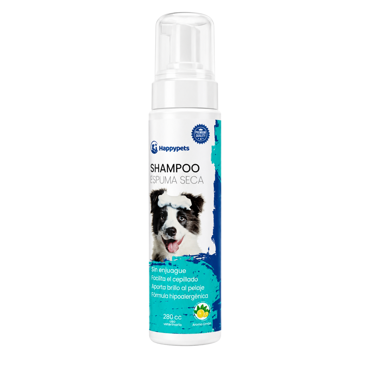 Shampoo Espuma Seca Happypets 280 cc
