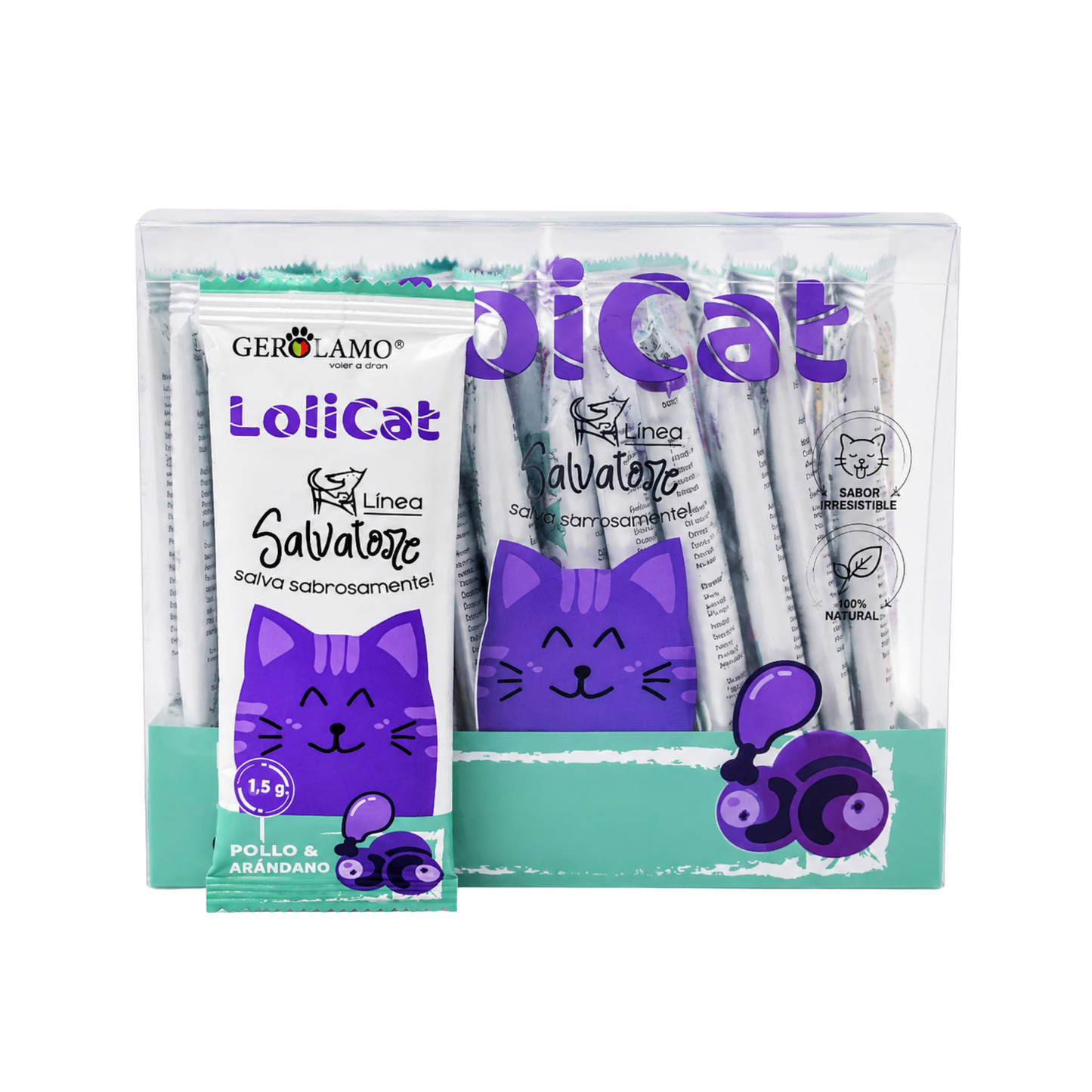 LoliCat Línea Salvatore Snack para Gatos Pollo & Arándano
