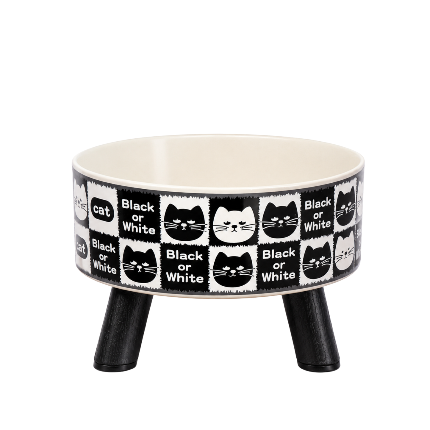 Comedero Elevado para Gatos Black or White